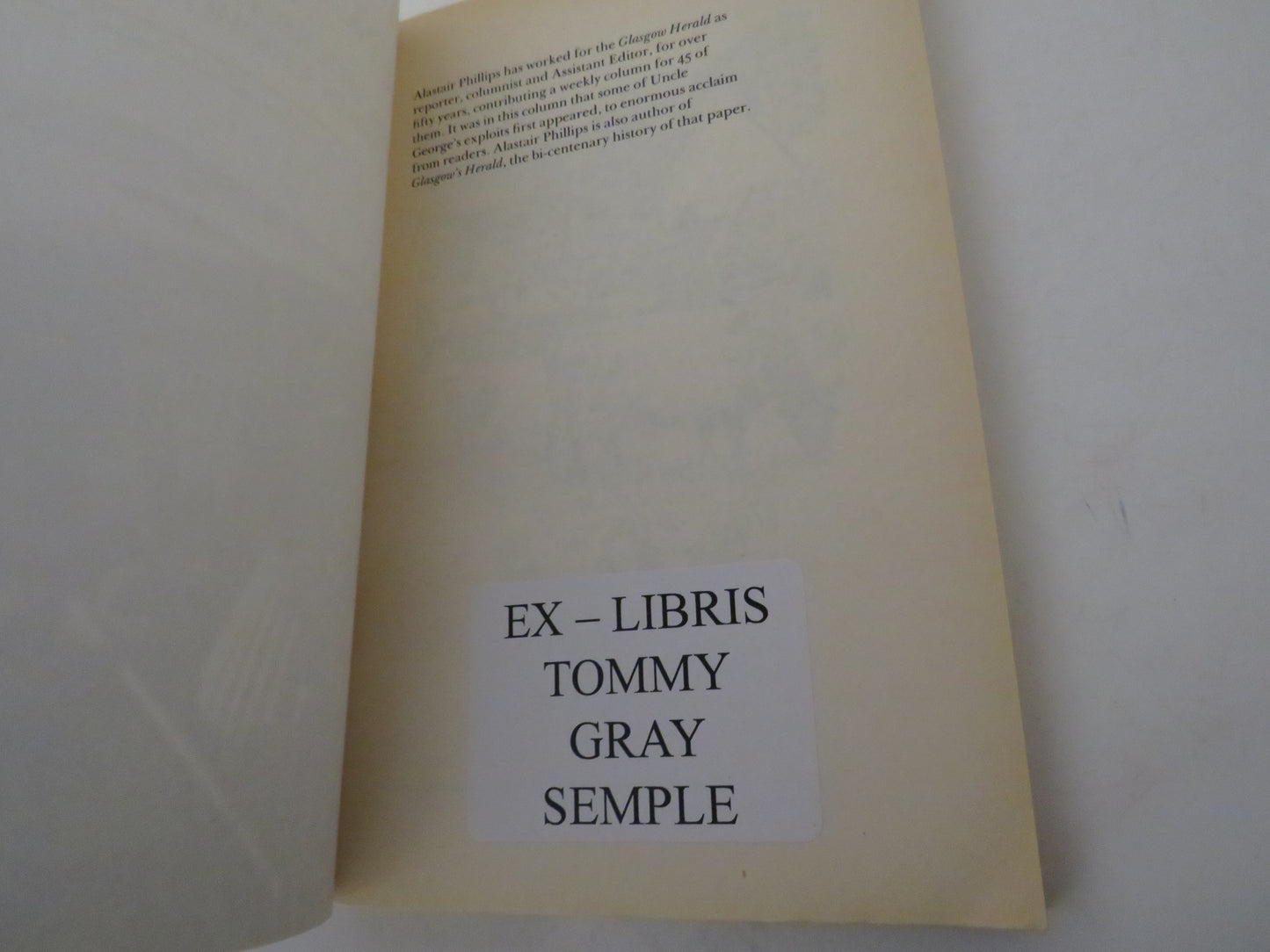 My Uncle George, The Respectful Recollections of a Backslider in a Highland Manse by Alastair Phillips, 1986