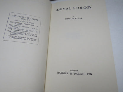 Animal Ecology By Charles Elton 1953