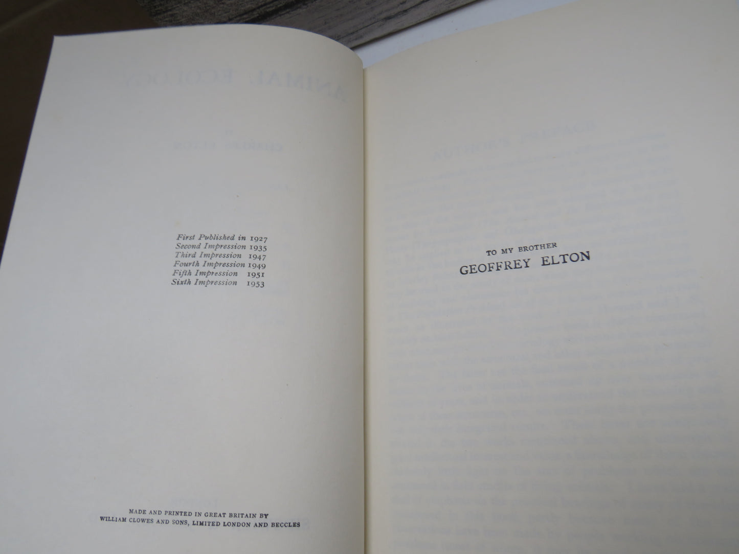 Animal Ecology By Charles Elton 1953