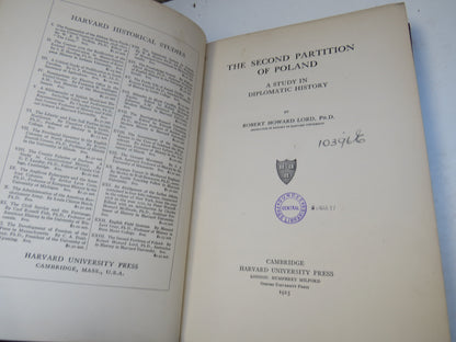 The Second Partition of Poland A Study In Diplomatic History By Robert Howard Lord 1915 book image 5