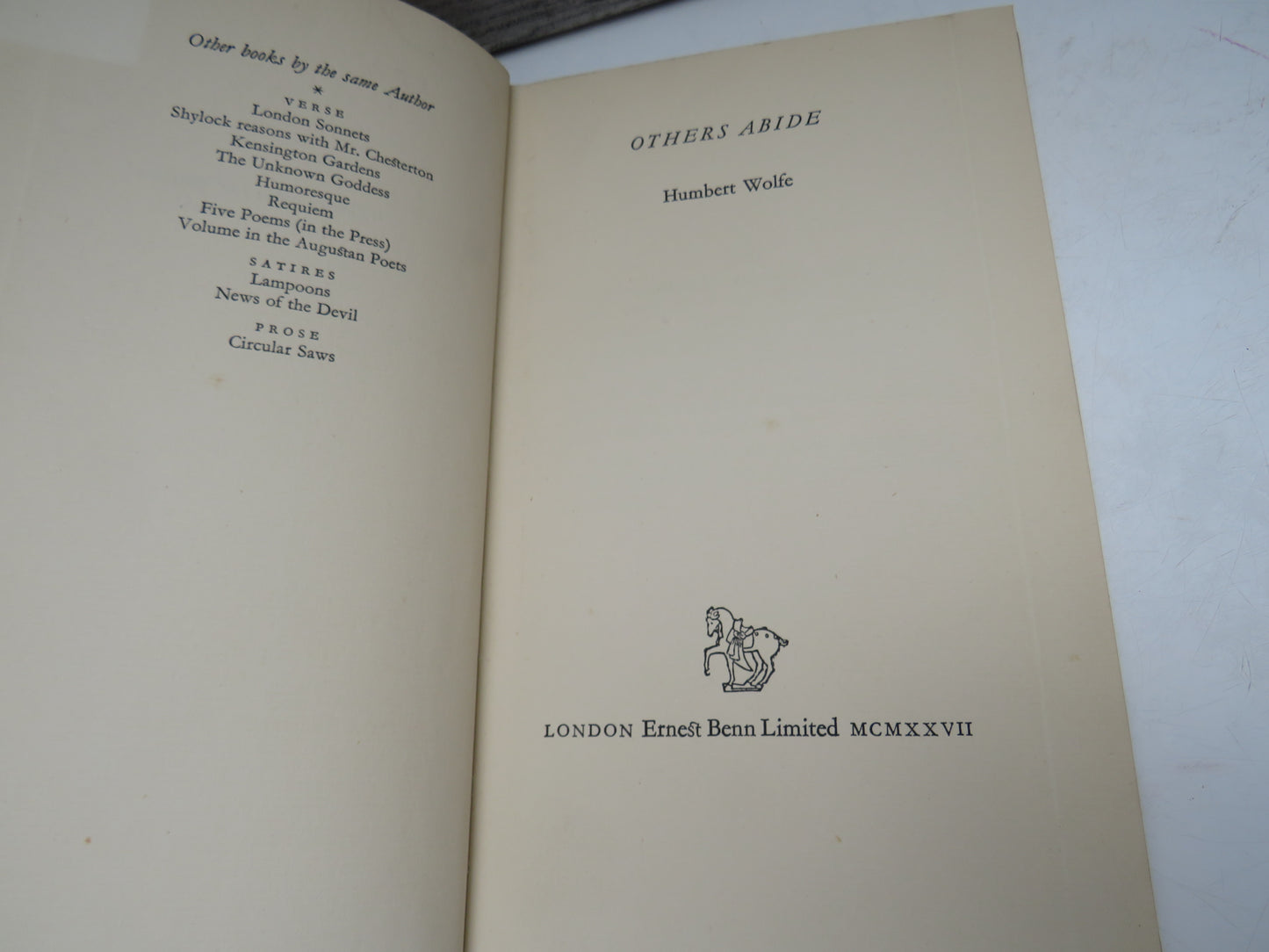 Others Abide By Humbert Wolfe 1927