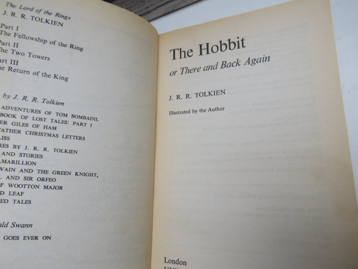 The Hobbit or There and Back Again By J.R.R. Tolkien 1984