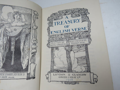A Treasury of English Verse Selected By Adam. L. Gowans 1928