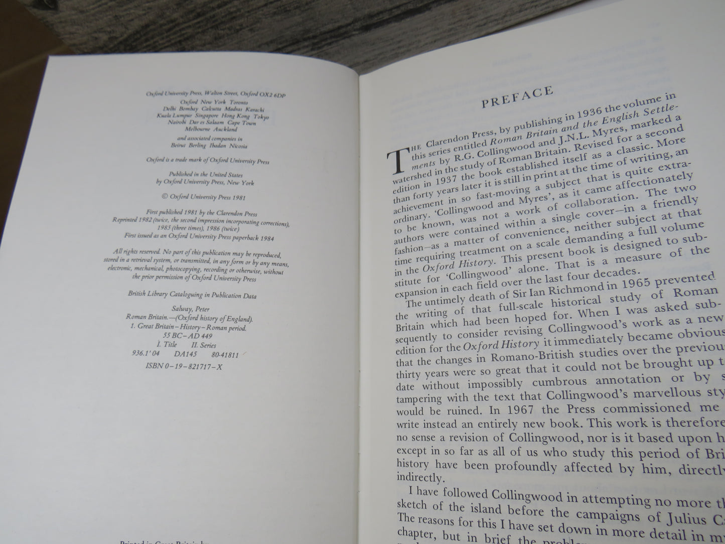 Roman Britain By Peter Salway 1985