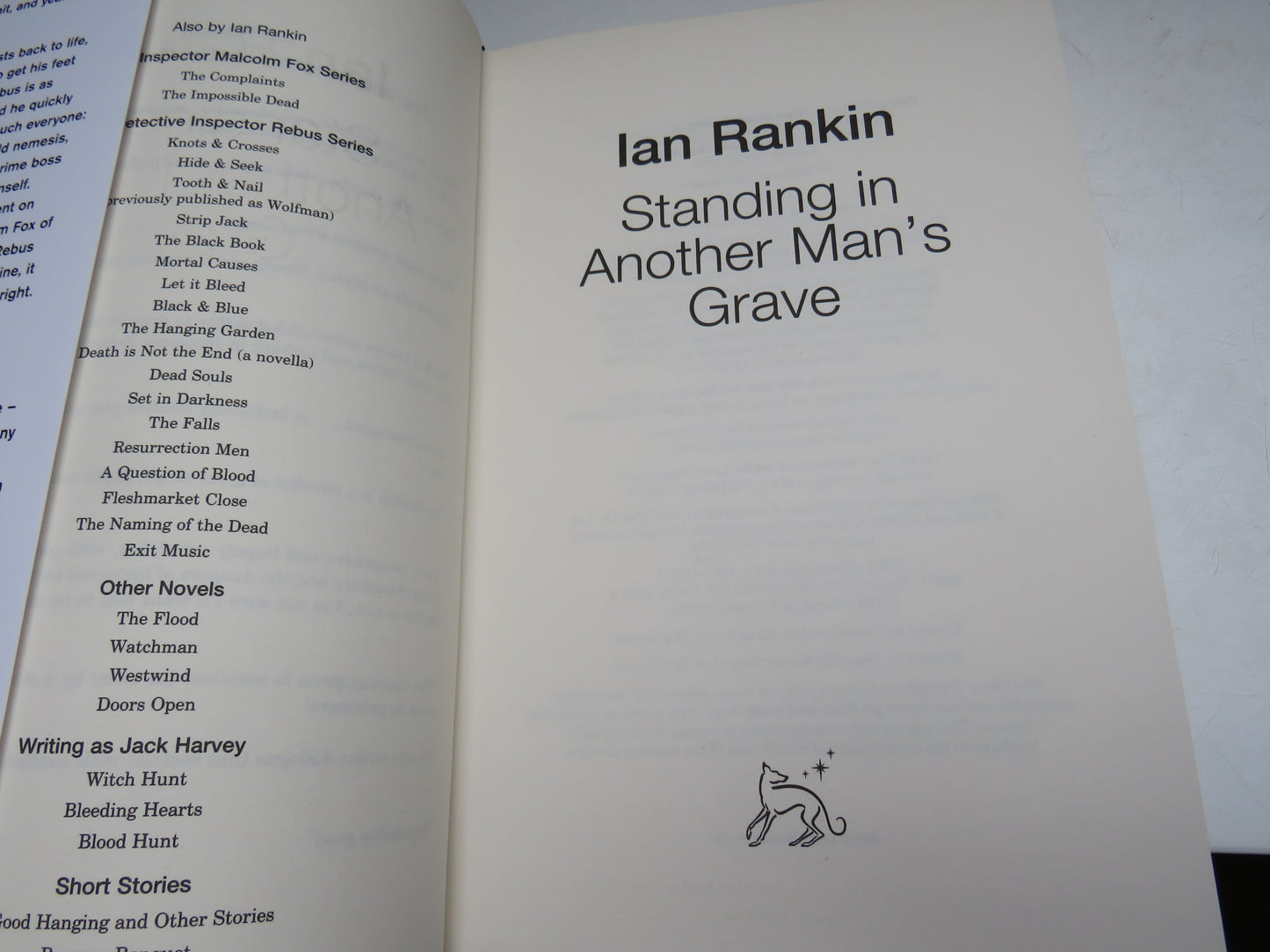 Standing In Another Man's Grave By Ian Rankin 2012