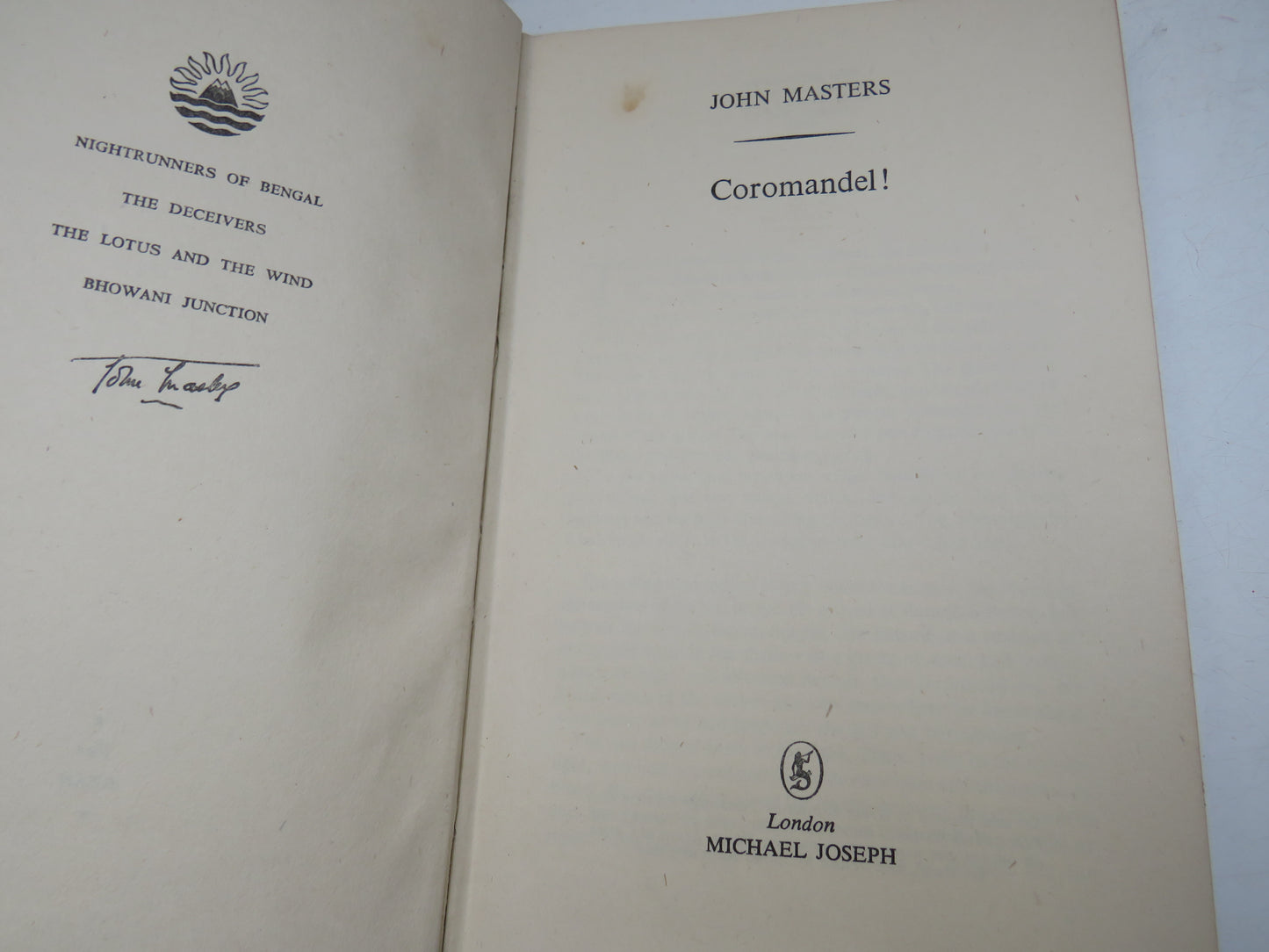 Coromandel! By John Masters 1955