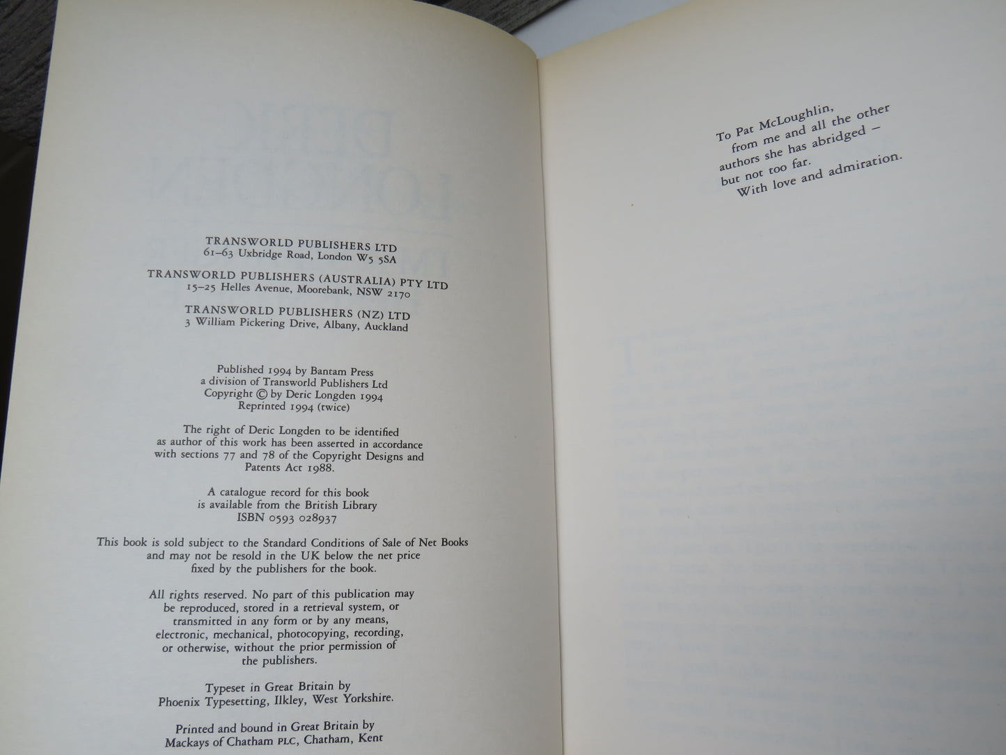 I'm A Stranger Here Myself By Deric Longden 1994
