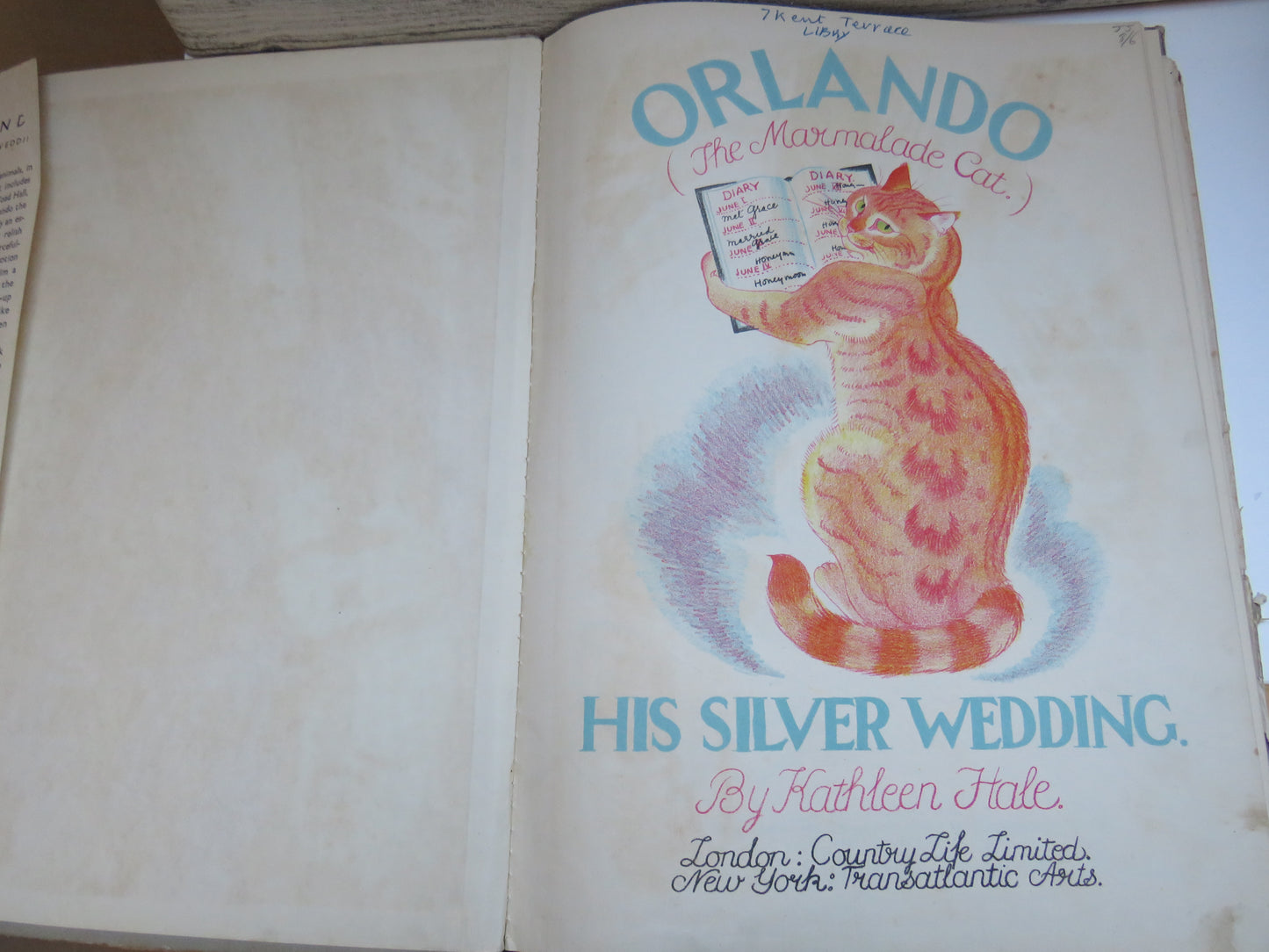Orlando (The Marmalade Cat) His Silver Wedding By Kathleen Hale 1946
