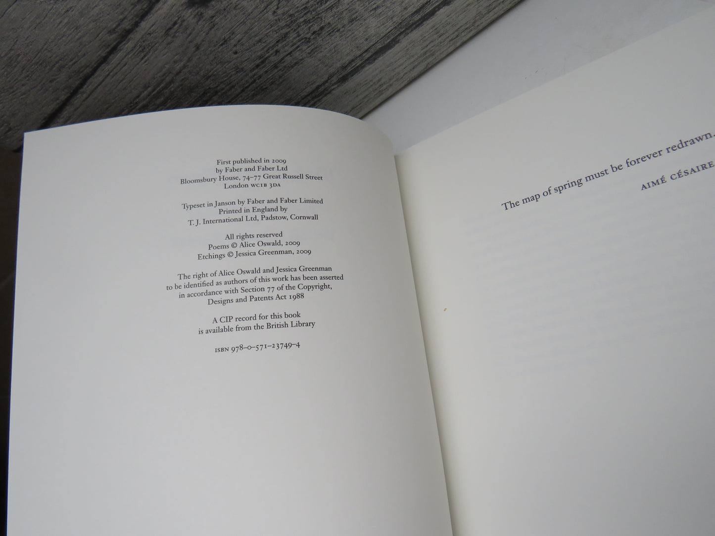 Weeds and Wild Flowers Poems By Alice Oswald Etchings By Jessica Greenman 2009