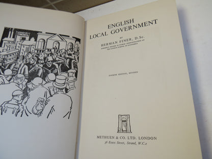 English Local Government By Herman Finer 1950 book image 4