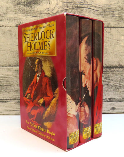 The Original & Complete Illustrated "Strand" Sherlock Holmes Sir Arthur Conan Doyle Three Volume Col book front cover