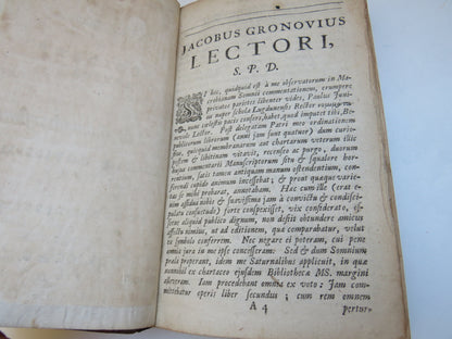 Rare Antique Book - Aur.Theodosii Macrobii V.Cl.& Inlustris Opera 1694 book image 9