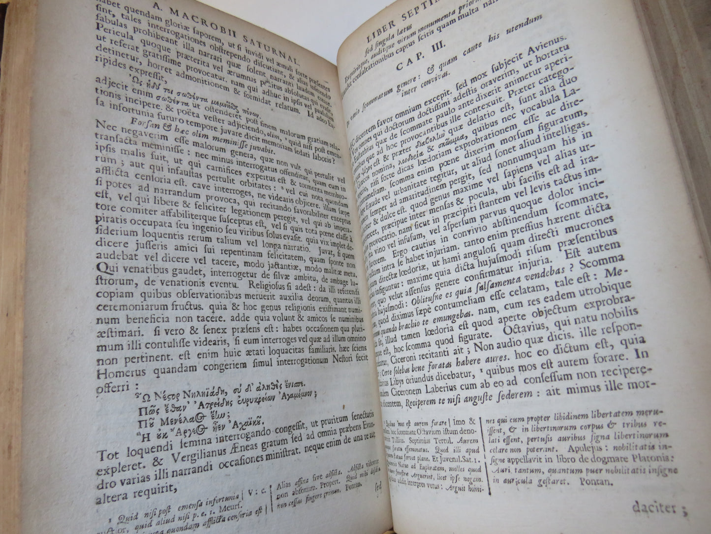 Rare Antique Book - Aur.Theodosii Macrobii V.Cl.& Inlustris Opera 1694