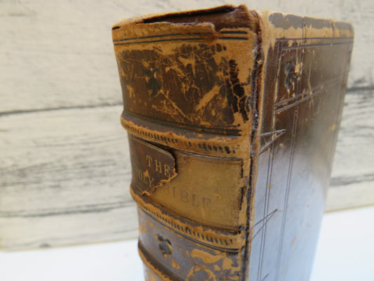 Rare 17thC Antique Book - The Holy Bible Containing The Old Testament and The New 1639 The Genealogies Recorded In The Sacred Scriptures, According To Every Family and Tribe" dated 1638