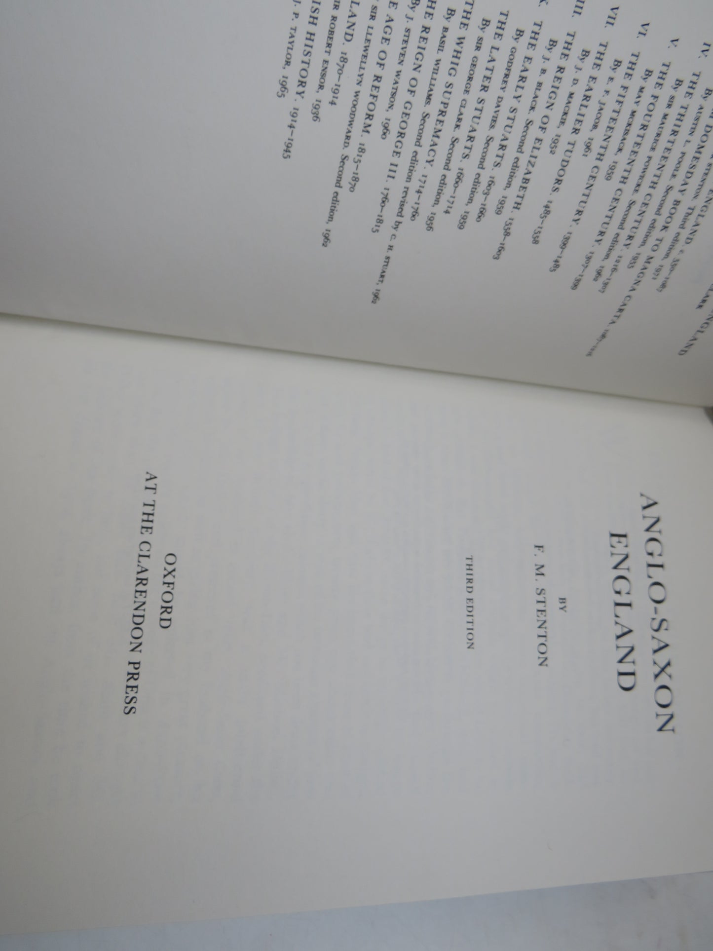 Anglo-Saxon England By F.M. Stenton 1986