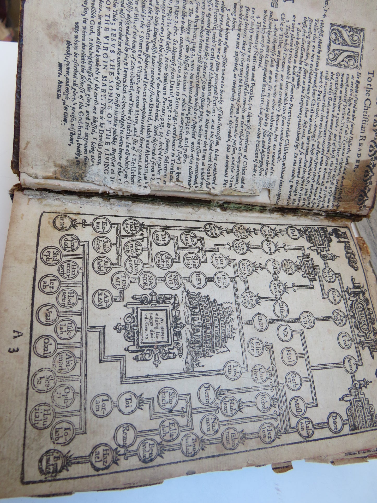 Rare 17thC Antique Book - The Holy Bible Containing The Old Testament and The New 1639 The Genealogies Recorded In The Sacred Scriptures, According To Every Family and Tribe" dated 1638