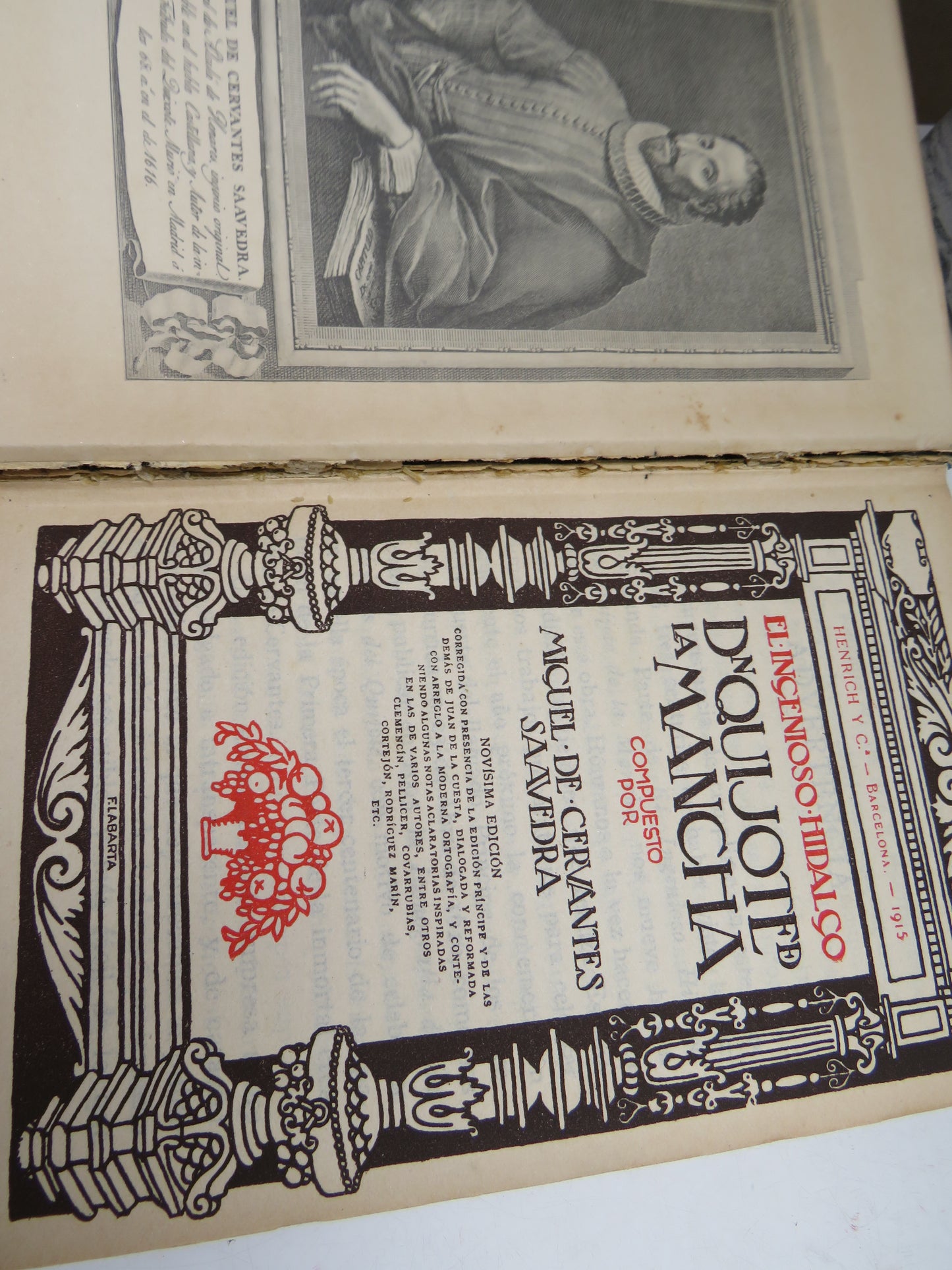 El Ingenioso Hidalgo Quijote La Mancha Compuesto Por Miguel De Cervantes Saavedra Vintage Spanish Book