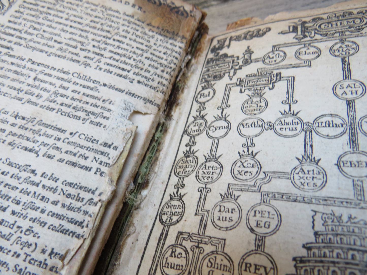 Rare 17thC Antique Book - The Holy Bible Containing The Old Testament and The New 1639 The Genealogies Recorded In The Sacred Scriptures, According To Every Family and Tribe" dated 1638