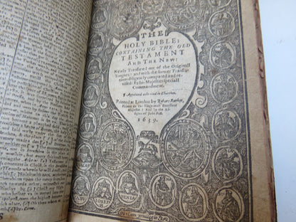 Rare 17thC Antique Book - The Holy Bible Containing The Old Testament and The New 1639 The Genealogi book image 12