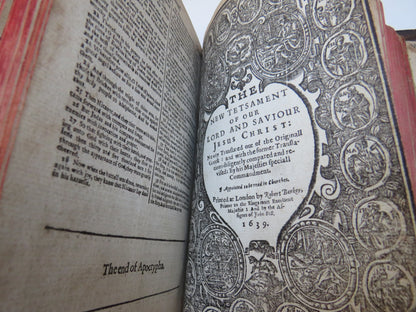 Rare 17thC Antique Book - The Holy Bible Containing The Old Testament and The New 1639 The Genealogi book image 13
