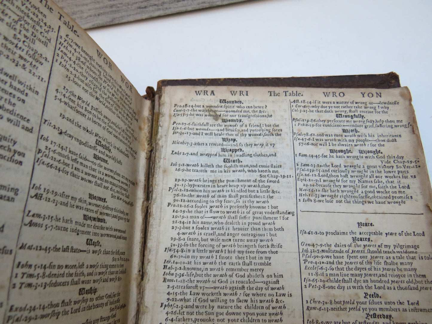 Rare 17thC Antique Book - The Holy Bible Containing The Old Testament and The New 1639 The Genealogies Recorded In The Sacred Scriptures, According To Every Family and Tribe" dated 1638