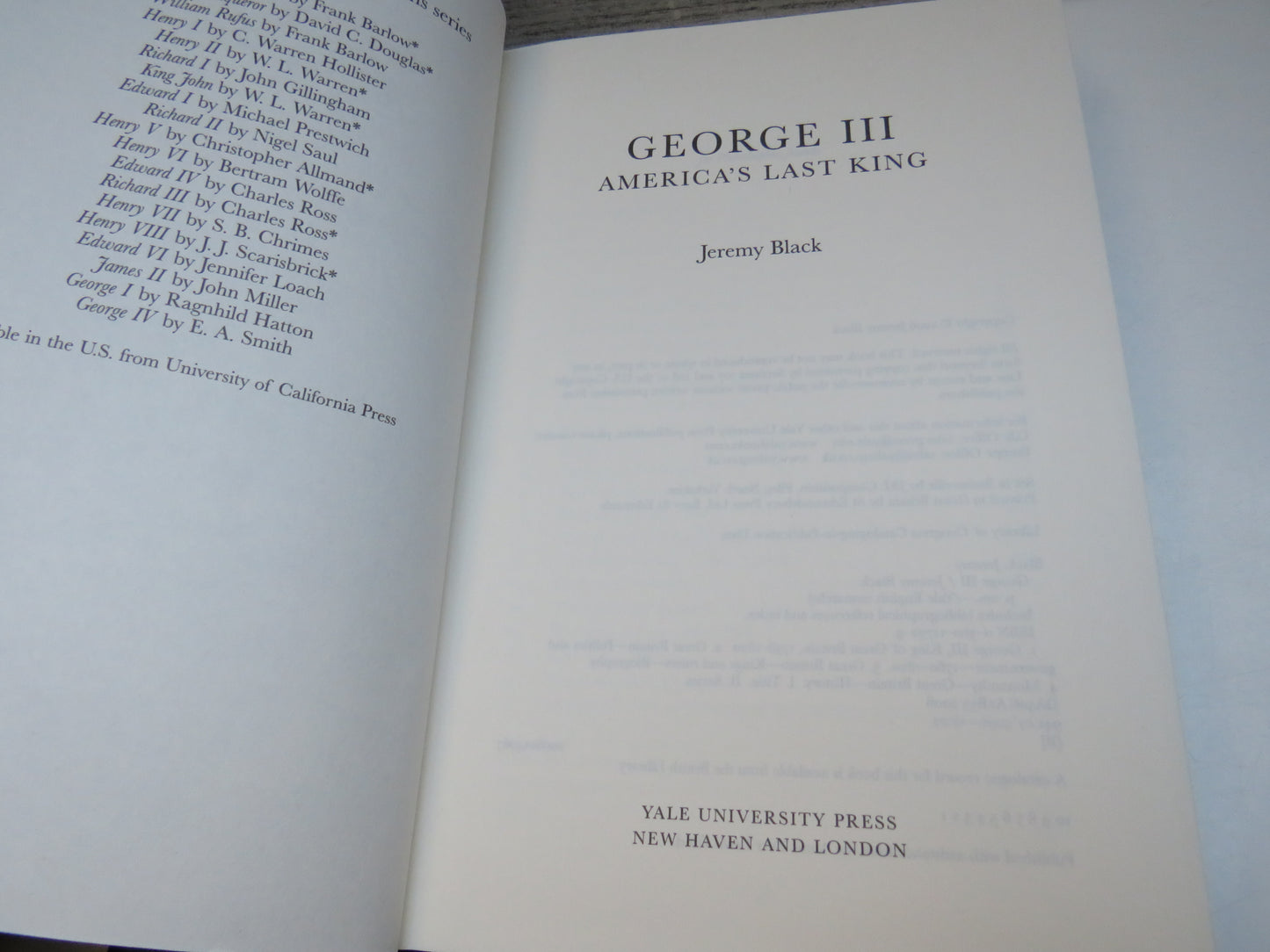 George III America's Last King By Jeremy Black 2006