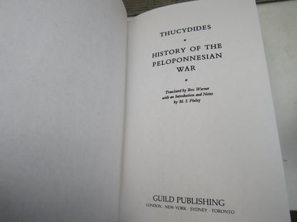 Thucydides History of the Peloponnesian War Translated By Rex Warner 1990