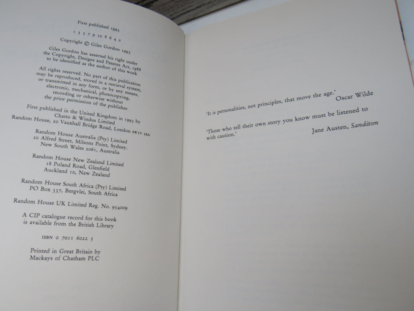 Aren't We Due A Royalty Statement ? A Stern Account of Literacy, Publishing and Theatrical Folk By Giles Gordon 1993