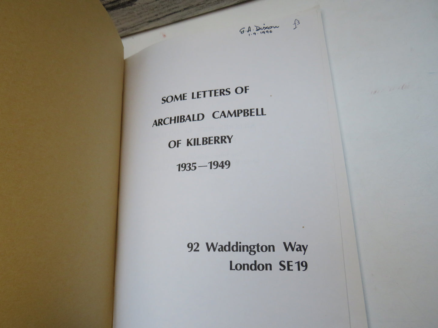 Some Letters of Archibald Campbell of Kilberry 1935-1949