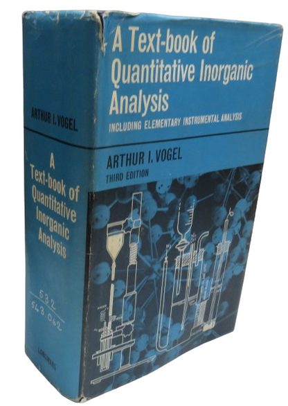 A Text Book of Quantitative Inorganic Analysis By Arthur I. Vogel 1968 book front cover