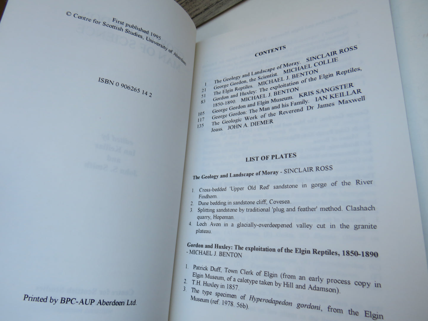 George Gordon: Man of Science Edited By Ian Keillar and John S. Smith 1995