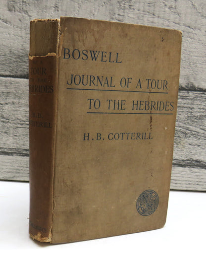 Boswell's Journal Of A Tour To The Hebrides With Notes And Biographical Sketch By H. B. Cotterill 19 book front cover