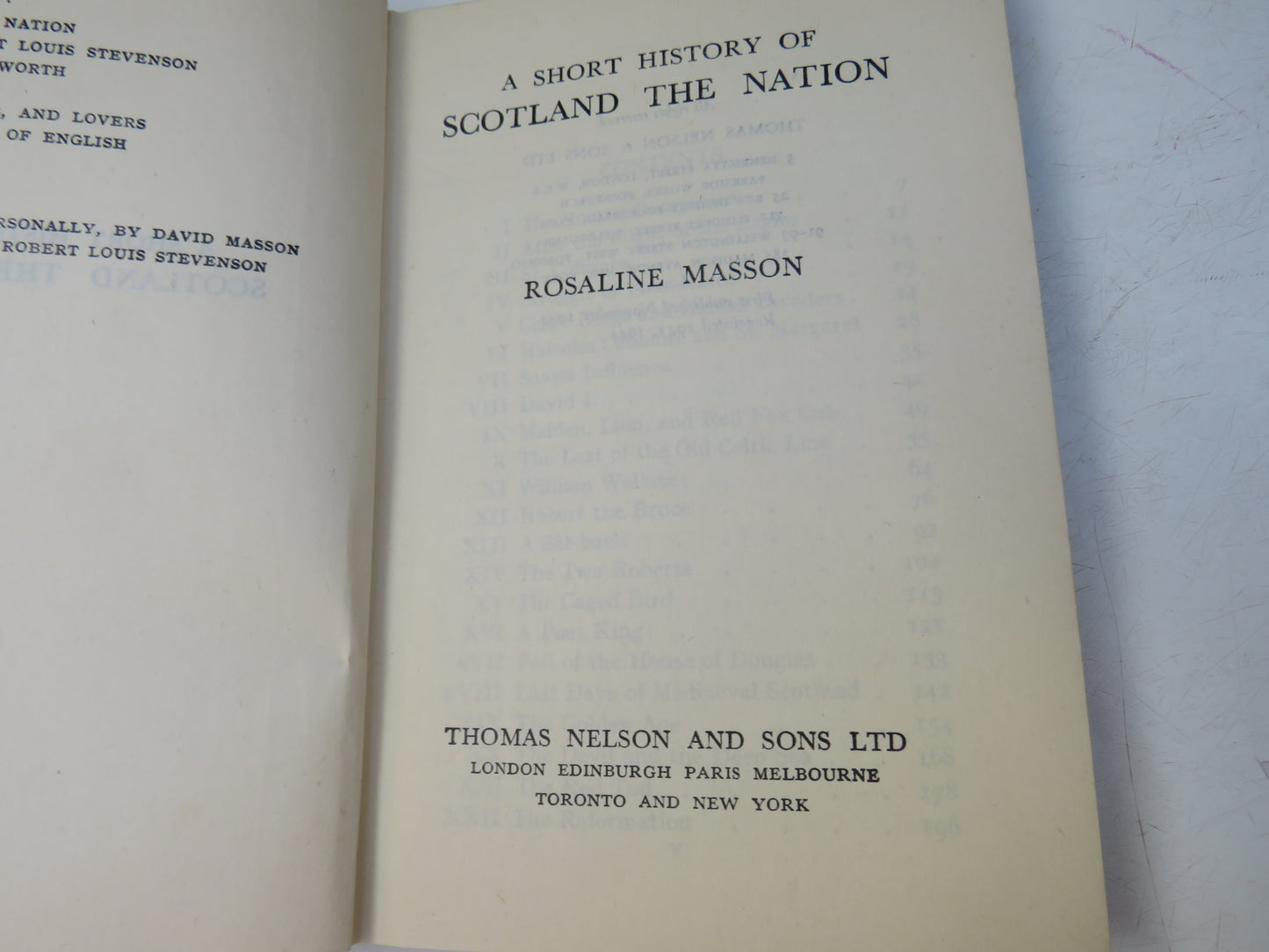 A Short History of Scotland The Nation By Rosaline Masson 1944