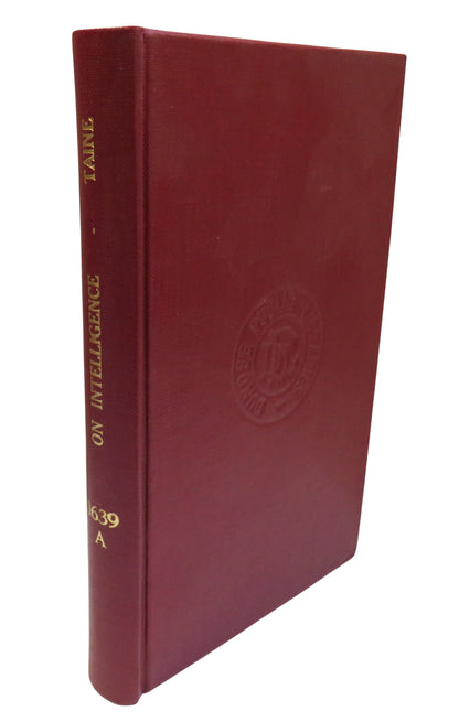 On Intelligence By H. Taine Translated From The French By T.D. Haye Part I 1871 book front cover