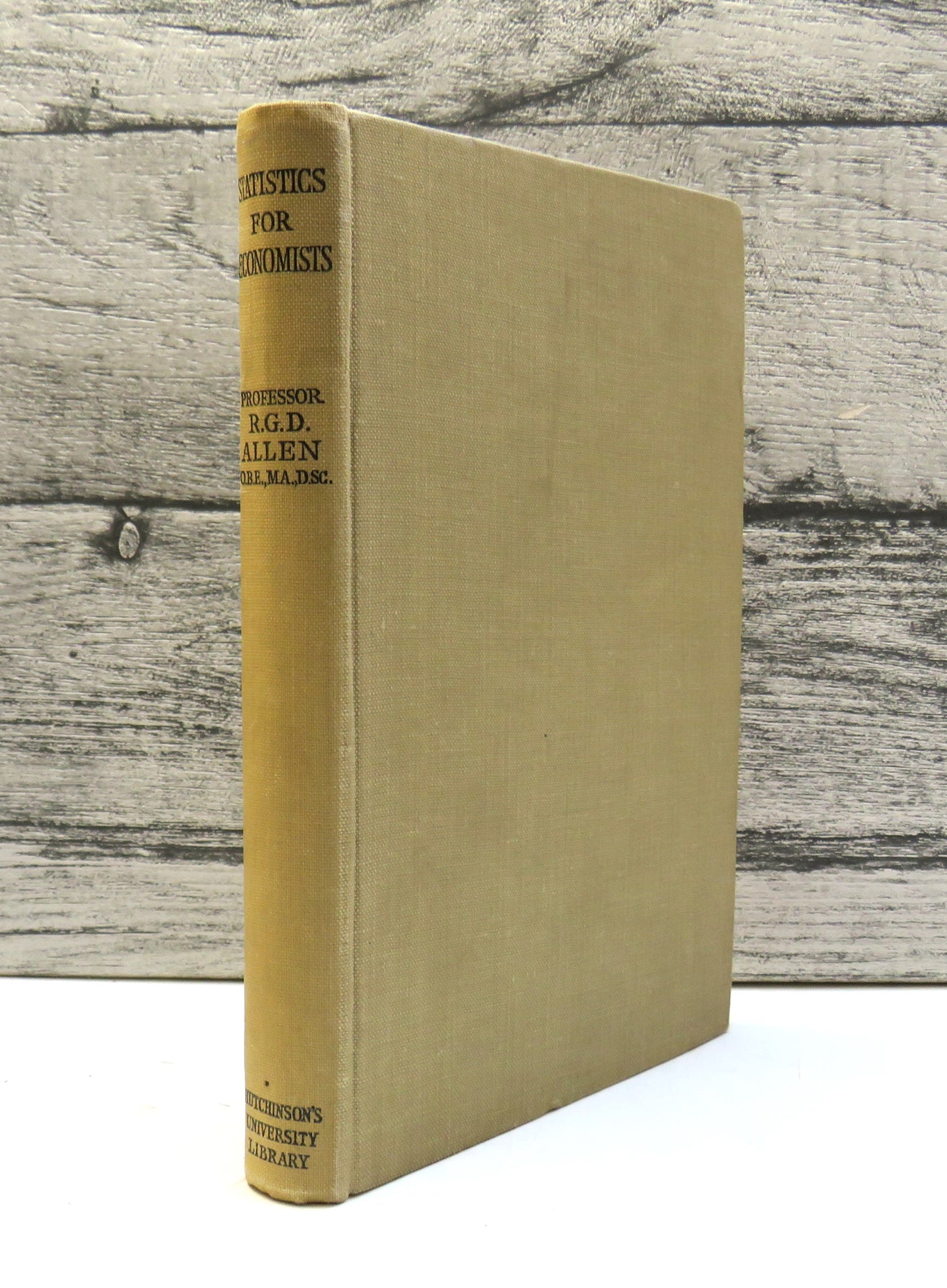 Statistics For Economists By R.G.D. Allen
