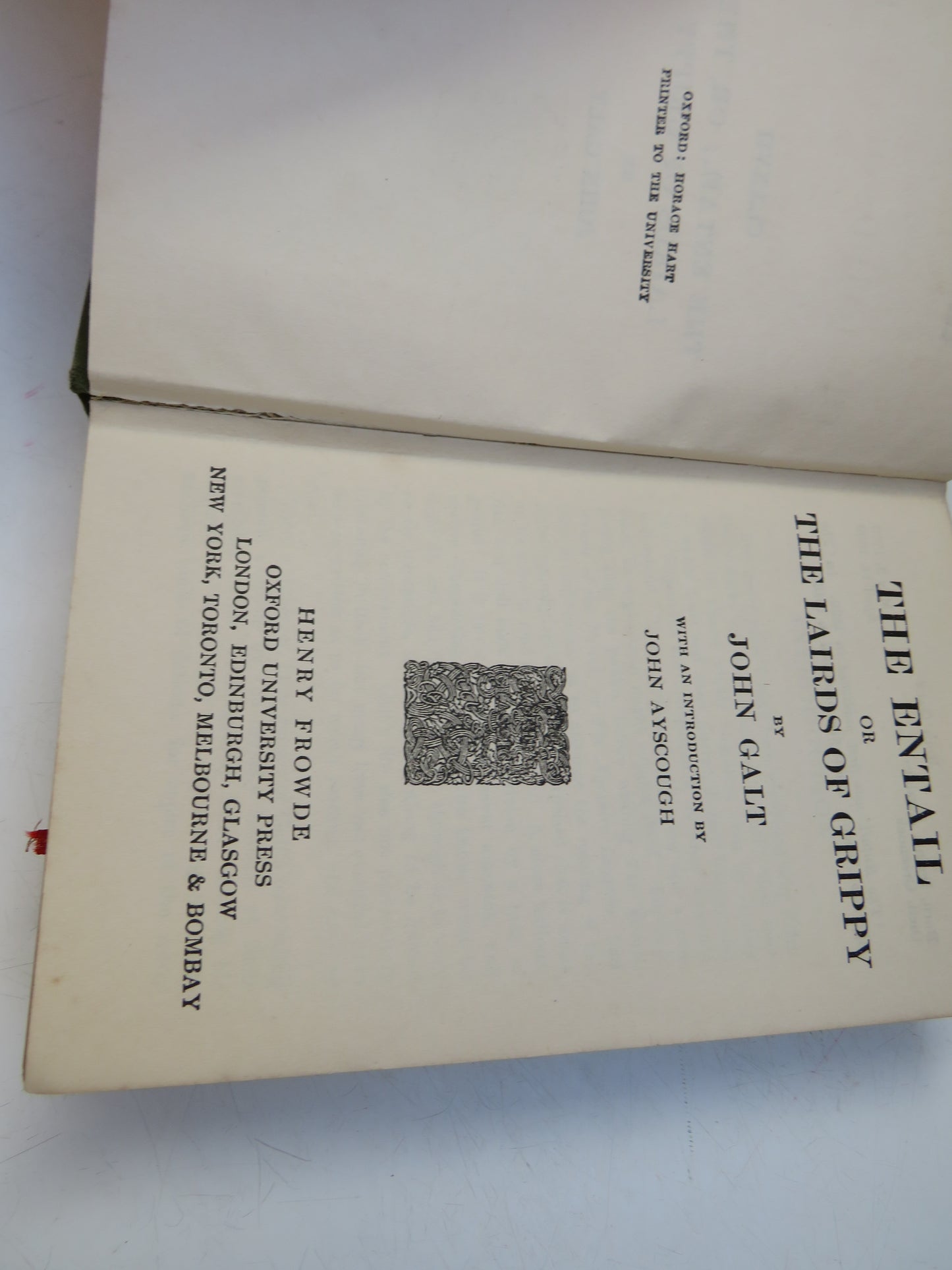 The Entail Or The Lairds of Grippy By John Galt 1913