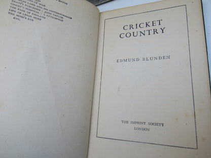 Cricket Country By Edmund Blunden 1945