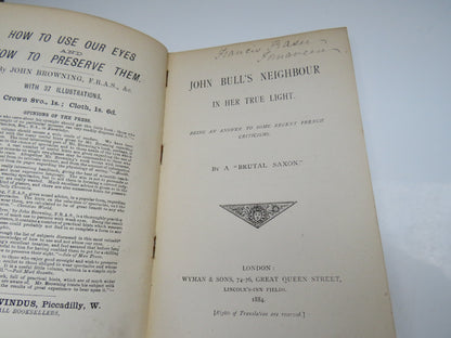 John Bull's Neighbour In Her True Light By A Brutal Saxon 1884 book image 6