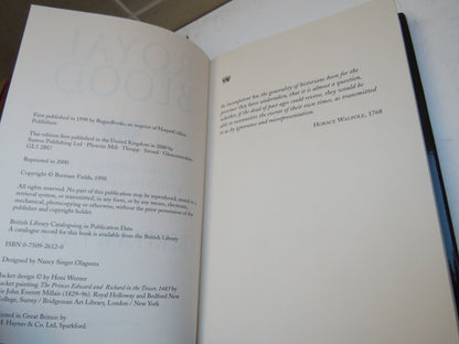 Royal Blood King Richard III and the Mystery of the Princes By Bertram Fields 2000 book image 4