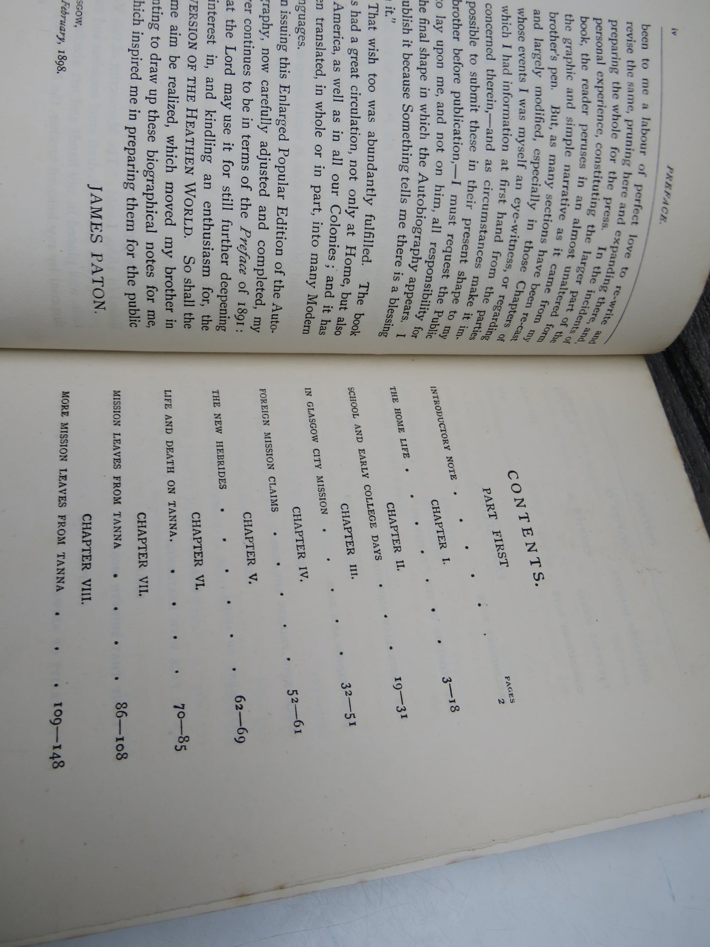 John G. Paton, D.D. Missionary To The New Hebrides An Autobiography Edited By His Brother The Rev James Paton 1898
