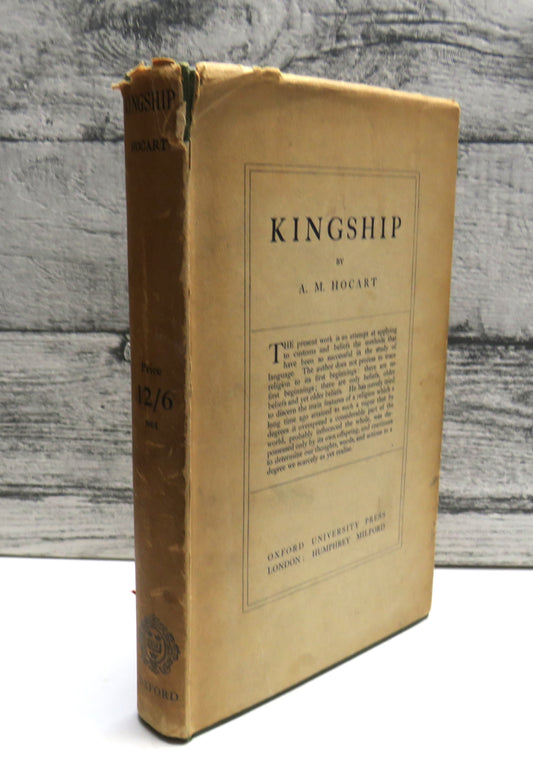 Kingship By A. M. Hocart 1927
