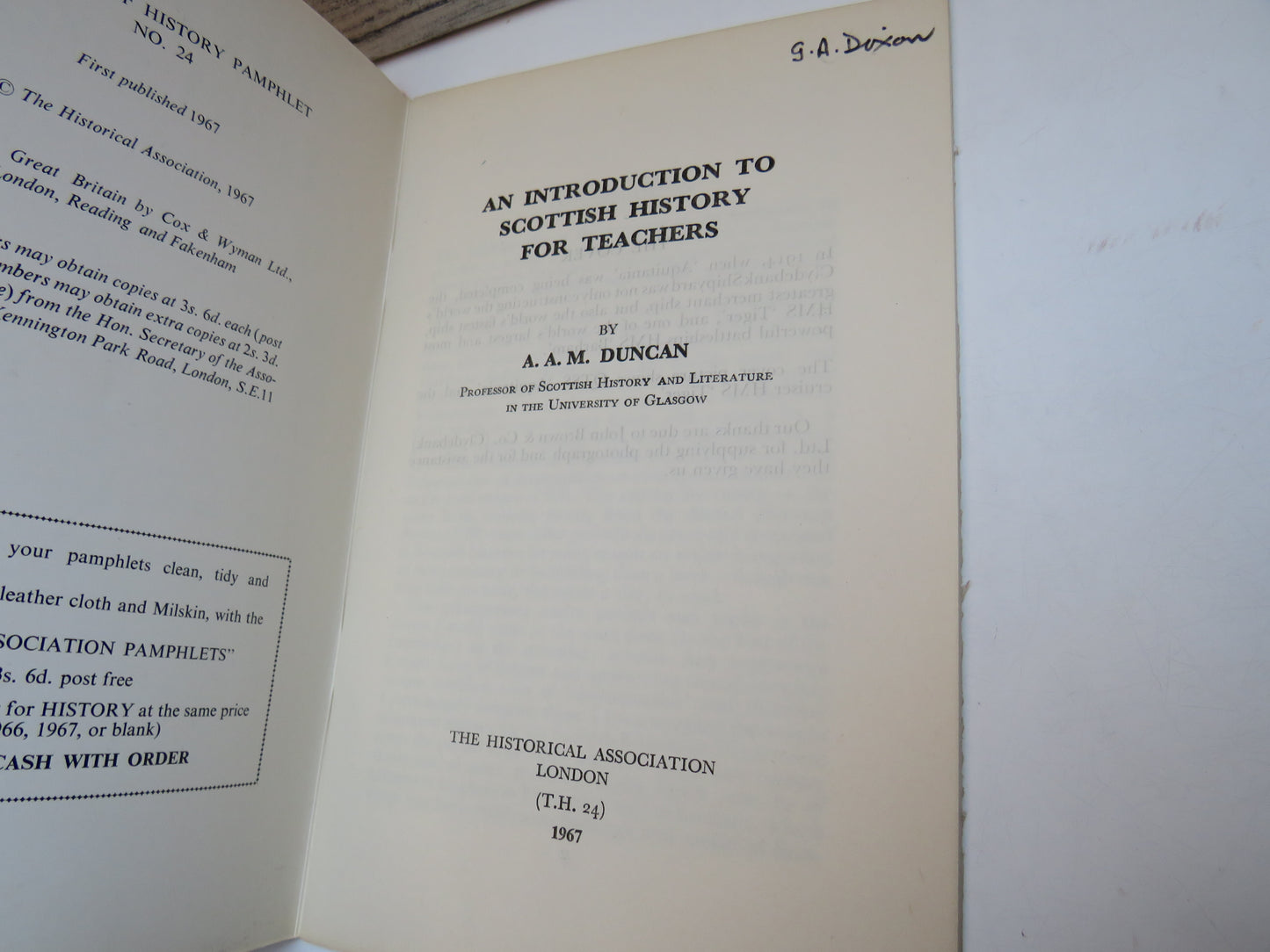 Scottish History By A.A. M. Duncan 1967