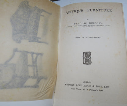 Antique Furniture By Fred W. Burgess 1921 book image 4