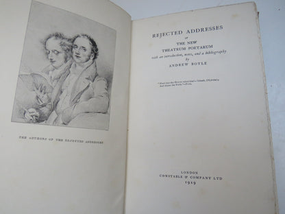 Rejected Addresses of The New Theatrum Poetarum By Andrew Boyle 1929 book image 3