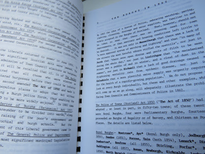 The Burghs of Scotland and the General Police and Improvement (Scotland) Act 1862 By R.M. Urquhart