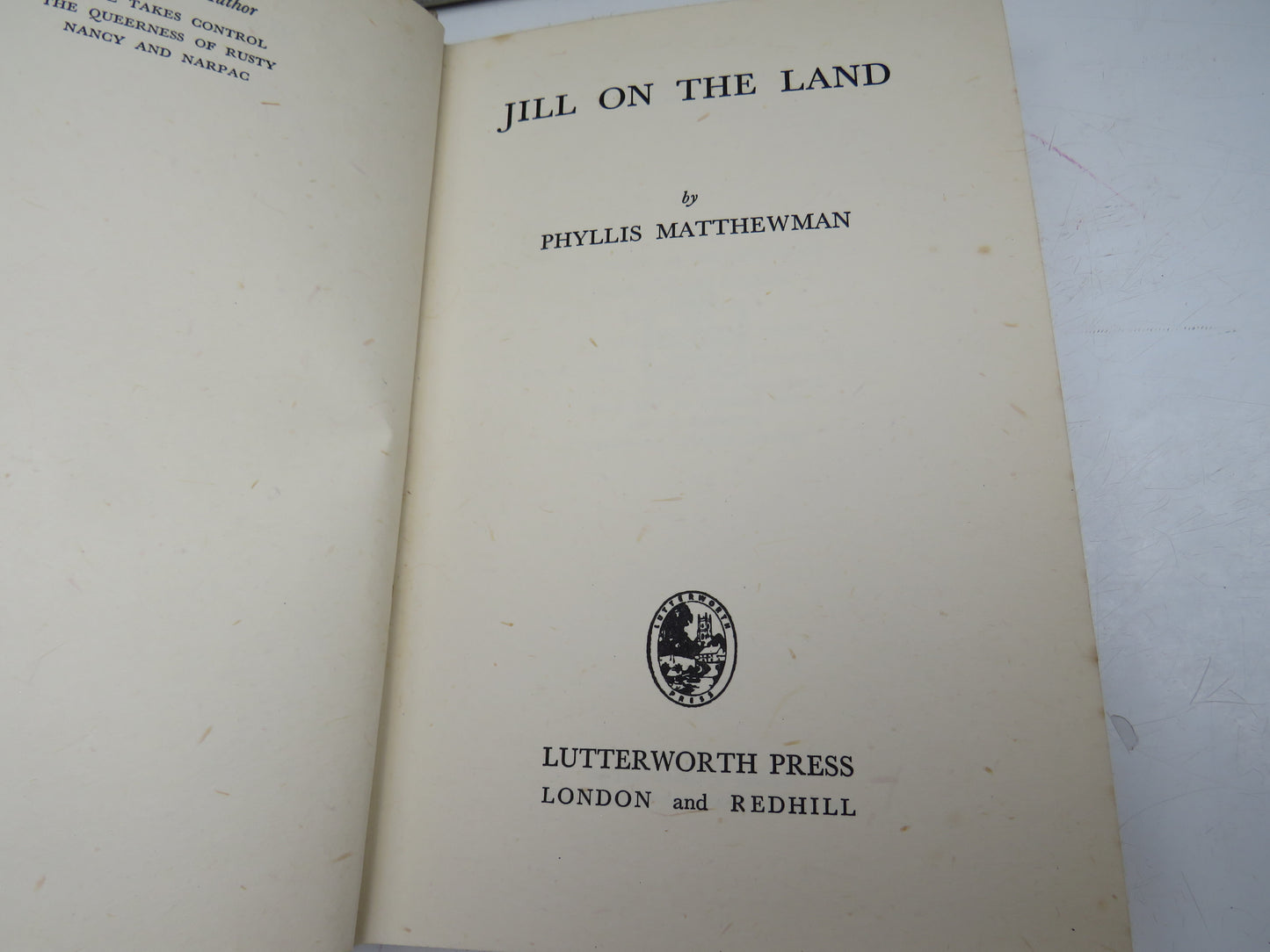 Jill On The Land By Phyllis Matthewman 1942