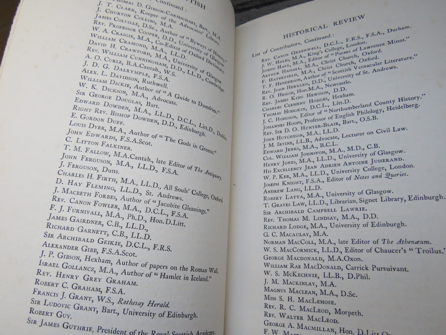The Scottish Historical Review Being A New Series of The Scottish Antiquary Established 1886 Volume First 1904