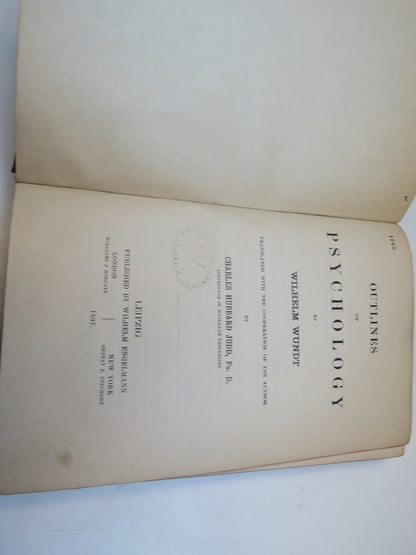 Outlines Of Psychology By Wilhelm Wundt Translated by Charles Hubbard Judd 1897 book image 4