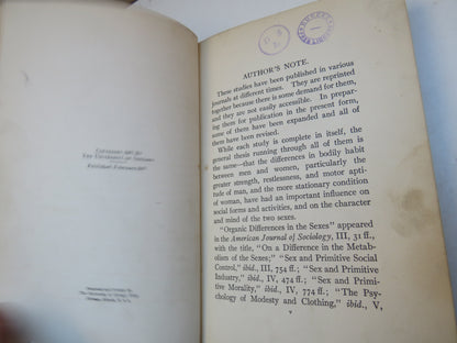 Sex and Society Studies In The Social Psychology of Sex By William I. Thomas 1907 book image 5