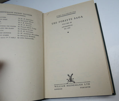 The Forsyte Saga Volume III Awakening To Let 1946 book image 3